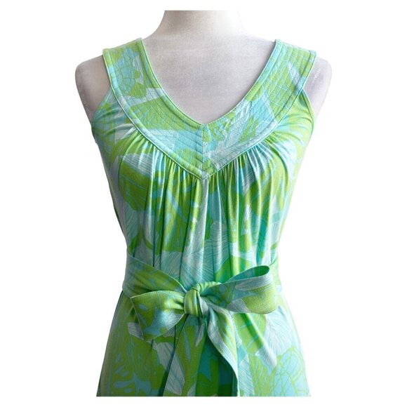 Lilly Pulitzer Nadja Dress Printed Jersey Sleeveless Tropical Floral Womens XS - Picture 3 of 10